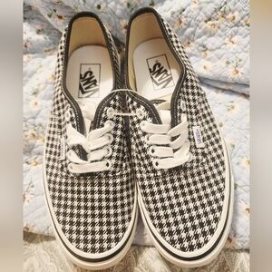 Vans Black and White Houndstooth Shoes